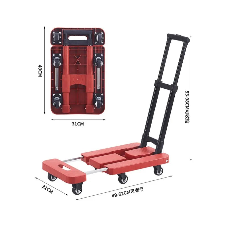 Carrito plegable portátil, carro de mano, carro de mudanza, carro de plataforma, carrito de compras