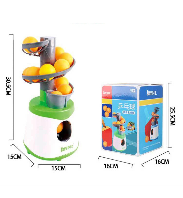 Robot de tenis de mesa pequeño de 4 pilas AA, entrenador de máquina de lanzamiento, para adultos y niños, deporte, juego, regalo, deporte de raqueta, más de 40 pelotas de ping pong.