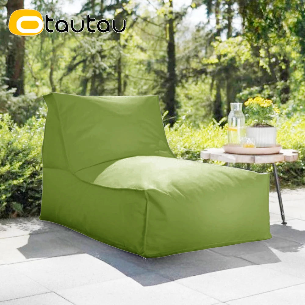 OTAUTAU Funda para puf de exterior Oxford para piscina, flotador, tumbona, club de playa, puf SF505 [¡Sin relleno! ¡Necesitas rellenarlo tú mismo!]