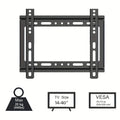 Soporte de pared para TV de 14 a 42 pulgadas, soporte universal para TV, soporte para monitor, soporte de pared plano ajustable de bajo perfil para monitor LCD LED