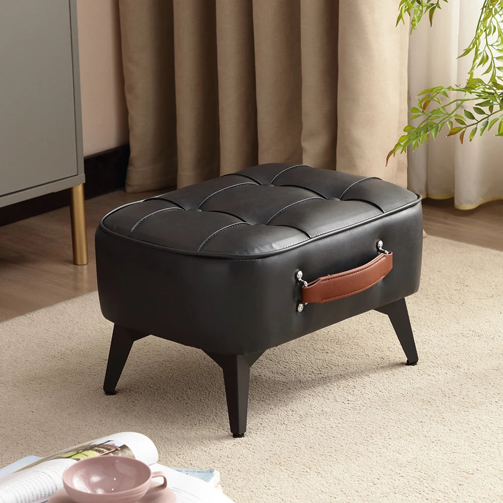 1 taburete corto minimalista, sofá corto supersuave y que ahorra espacio, banco de zapatos para el hogar con asiento suave, para la entrada de la sala de estar