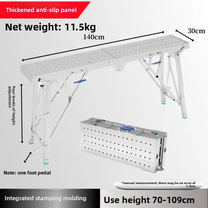 Andamio portátil plegable engrosado para obras de construcción y decoración de interiores