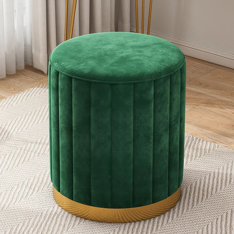 Makeup stool light luxury round stool chair bedroom Internet celebrity storage bench sofa stool dresser stool makeup chair small