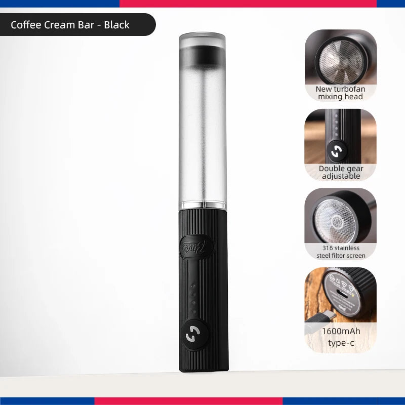 Espumador de leche Bincoo USB recargable de 2 velocidades, batidor de mano y mini mezclador para café con leche y herramientas de cocina