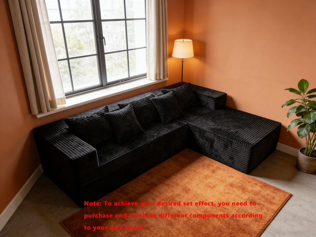 Sofá Lounge Sin Huesos Completamente Esponjoso Ultra Suave con Sensación de Nube para Dormitorio Sala de Estar