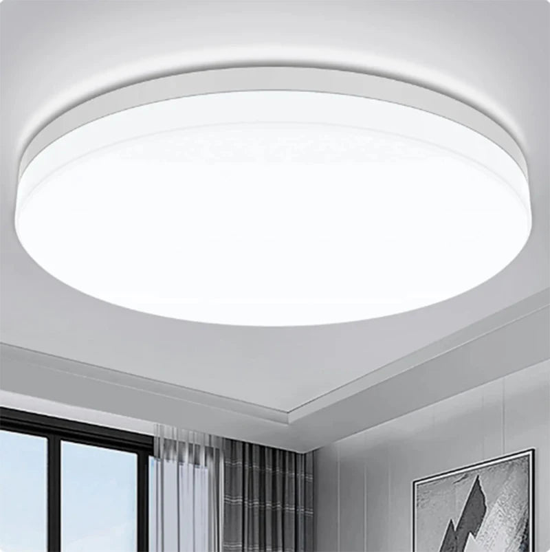 Lámpara de techo LED redonda ultrafina para dormitorio, cocina, baño, 48W, 36W, 24W, 18W, iluminación interior