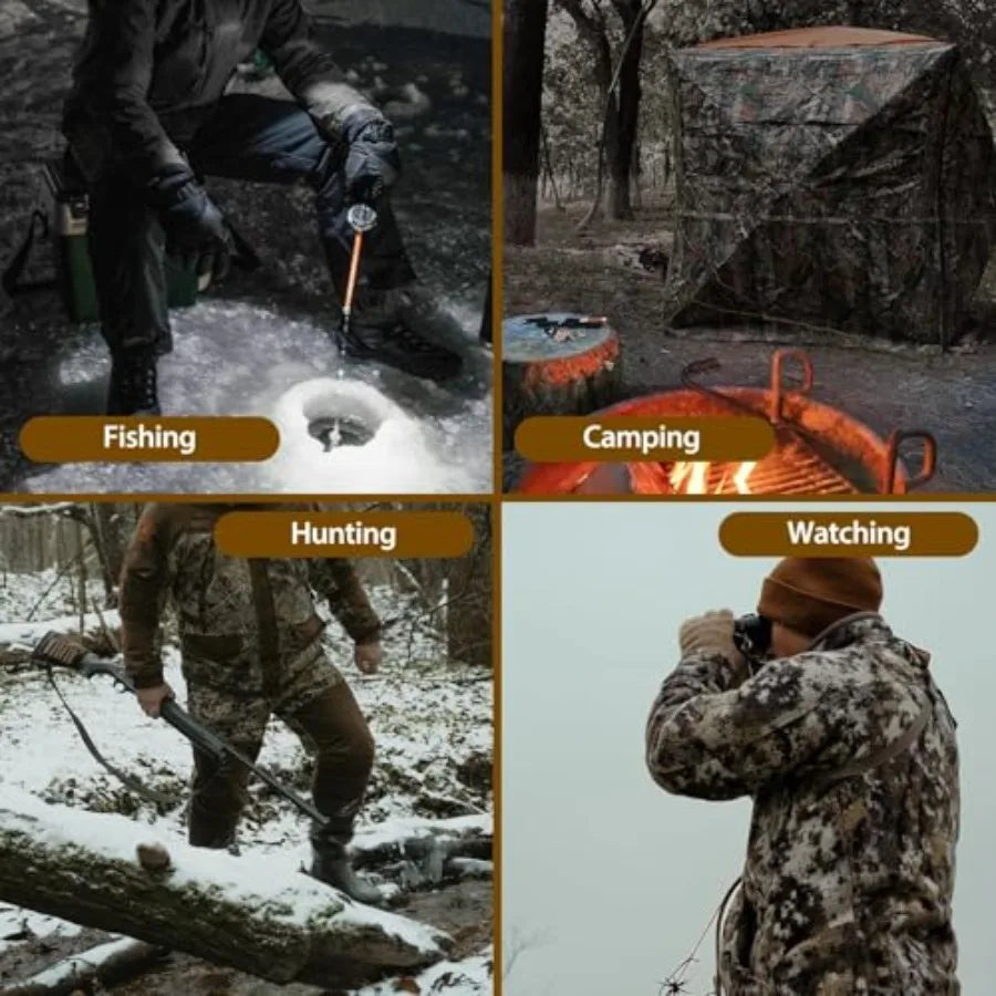 Cubiertas aislantes para botas de 600D duraderas, aislantes para clima frío con cuero de PU resistente al agua, cubiertas antideslizantes para botas para caza, pesca