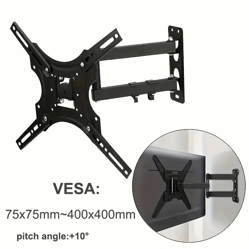 Soporte de pared para TV de 32-55 pulgadas, monitor LCD LED, soporte de pared para TV ajustable con brazo largo extensible, soporte de pared para TV, VESA máximo 400x400mm