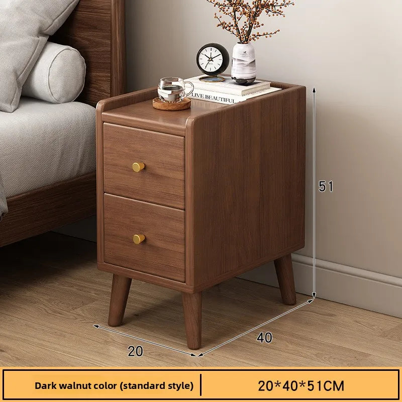 Muebles de hogar Mesita de noche Pequeña mesita de noche con almacenamiento Estrecho mueble de dormitorio Mesita de noche