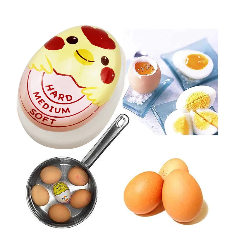 Temporizador de huevos duros para cocina, temporizador de cambio de color perfecto para huevos, temporizador para hervir huevos blandos y duros