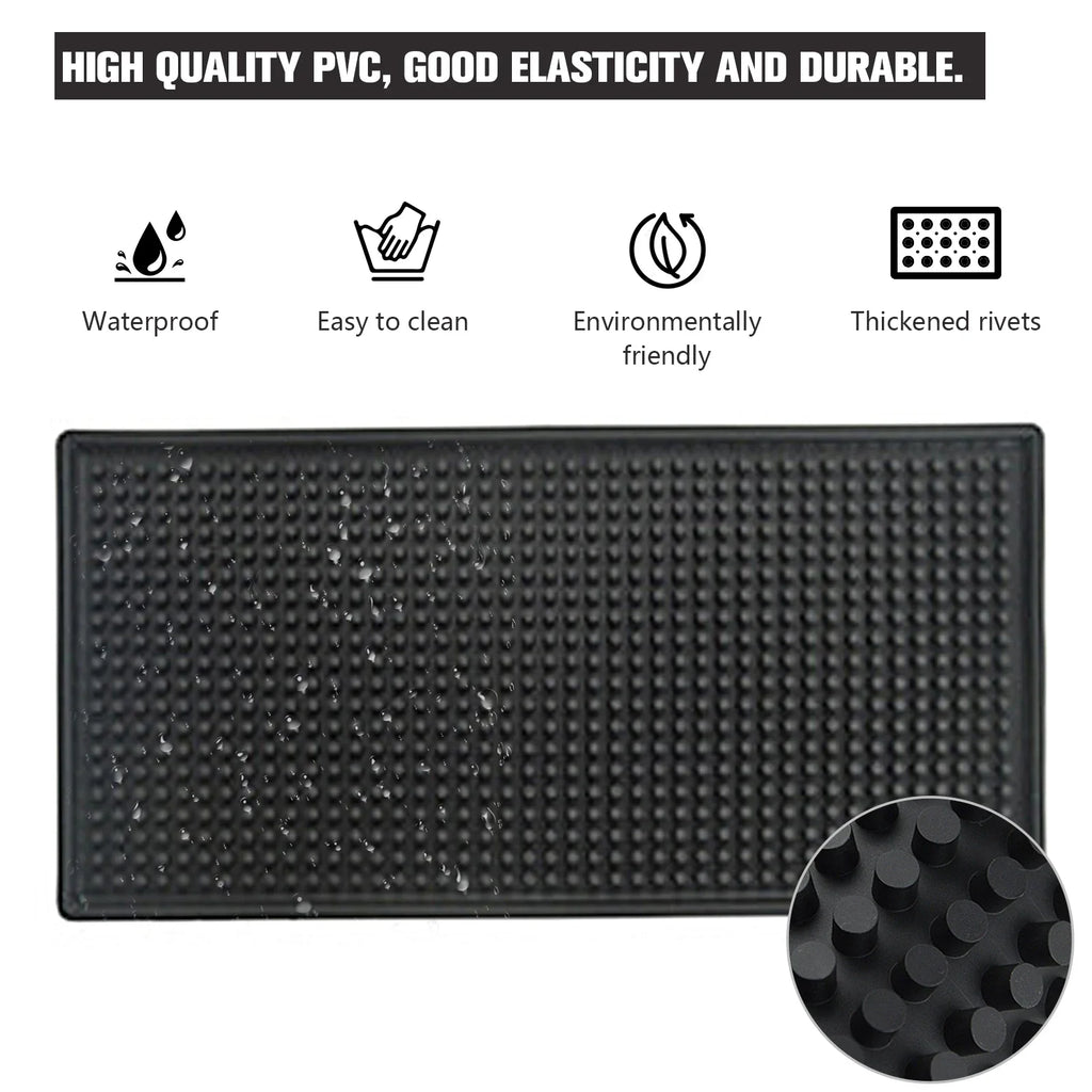 Tapete de barra de goma antideslizante de PVC, tapetes de café, tapete para tazas, impermeable, resistente al calor, para encimera de cafetera para accesorios de barra de casa
