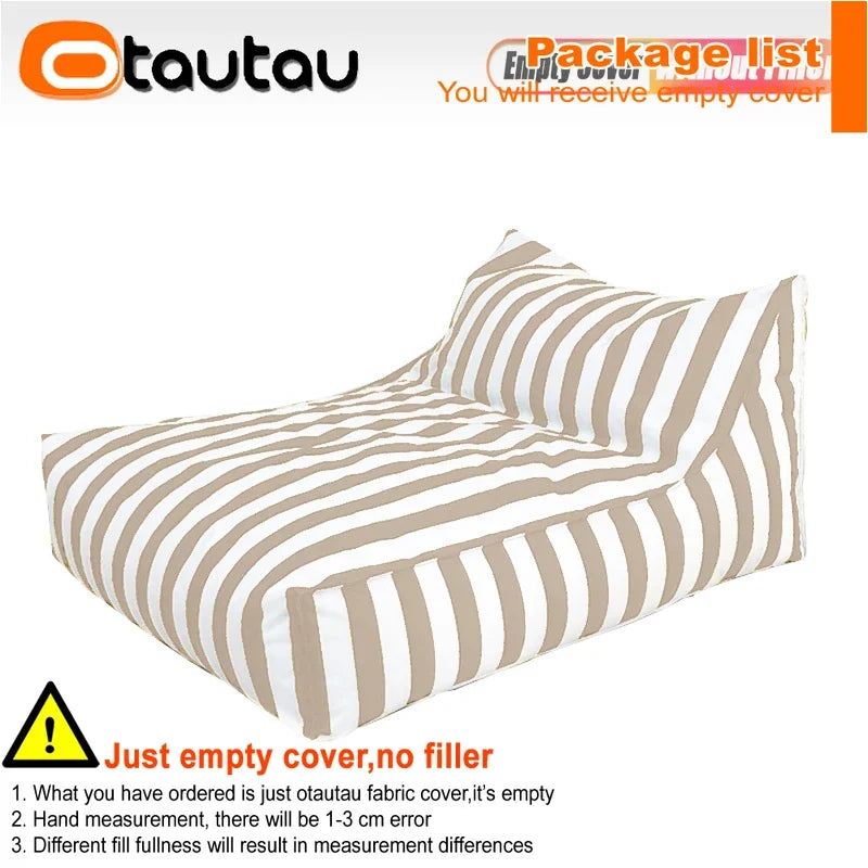 OTAUTAU Funda Impermeable Oxford para Puf Exterior, Tumbona Flotante SF343【¡No Incluye Relleno! ¡Necesita Comprar el Relleno por Separado!】