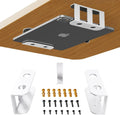 Soporte para portátil debajo del escritorio, soporte de metal para portátil, Mac Mini, Macbook, teclado con silicona antiarañazos