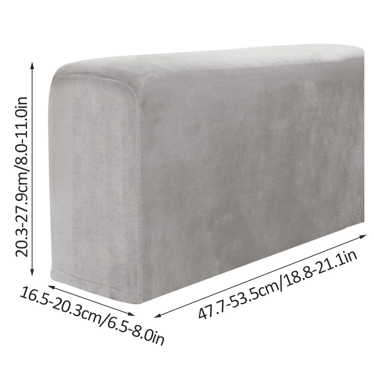 Protector de reposabrazos de sofá de 2 piezas, fundas universales para sillón, antideslizantes, suaves y cálidas, fundas gruesas para reposabrazos de sofá, protector de muebles