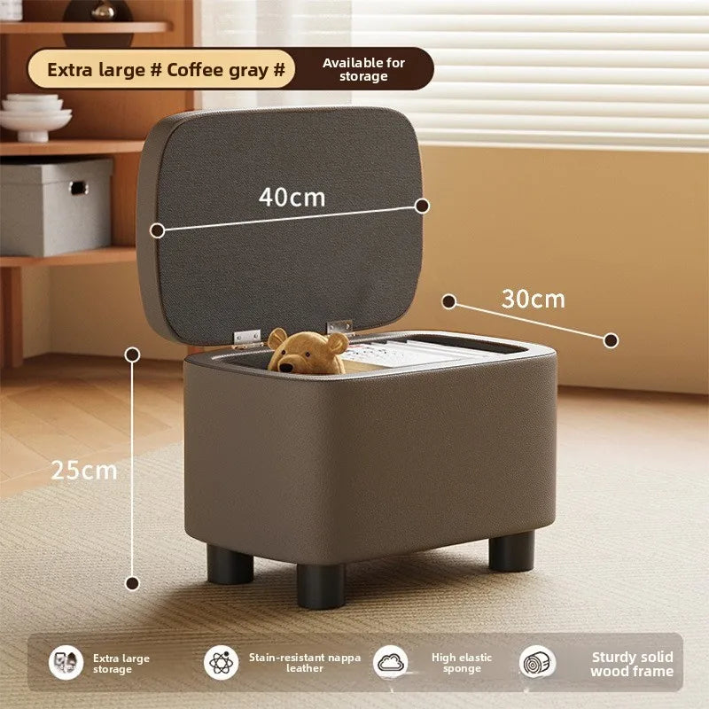 Muebles Zapateros Armario Zapatero Banqueta Zapatera Otomana Asiento Recibidor Pasillo Sala de Estar Acolchado Suave Piel Sintética