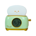 Toaster Night Light Alarm Clock Children Alarm Clock Bedside Luminous Clock Charging Bedroom Night Lamp Decoration Children Gift