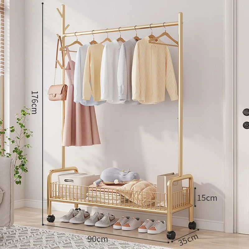 Perchero de pie plegable, perchero de ropa, perchero de suelo, organizador portátil plegable para dormitorio, balcón, entrada, pasillo