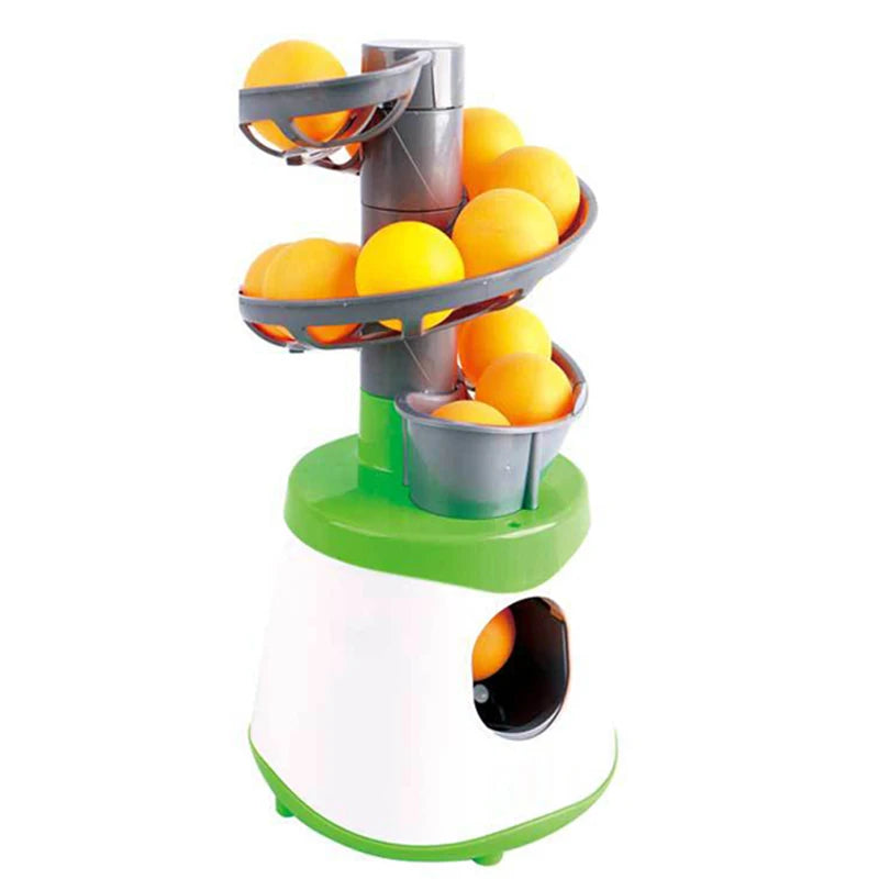 Robot de tenis de mesa pequeño de 4 pilas AA, entrenador de máquina de lanzamiento, para adultos y niños, deporte, juego, regalo, deporte de raqueta, más de 40 pelotas de ping pong.