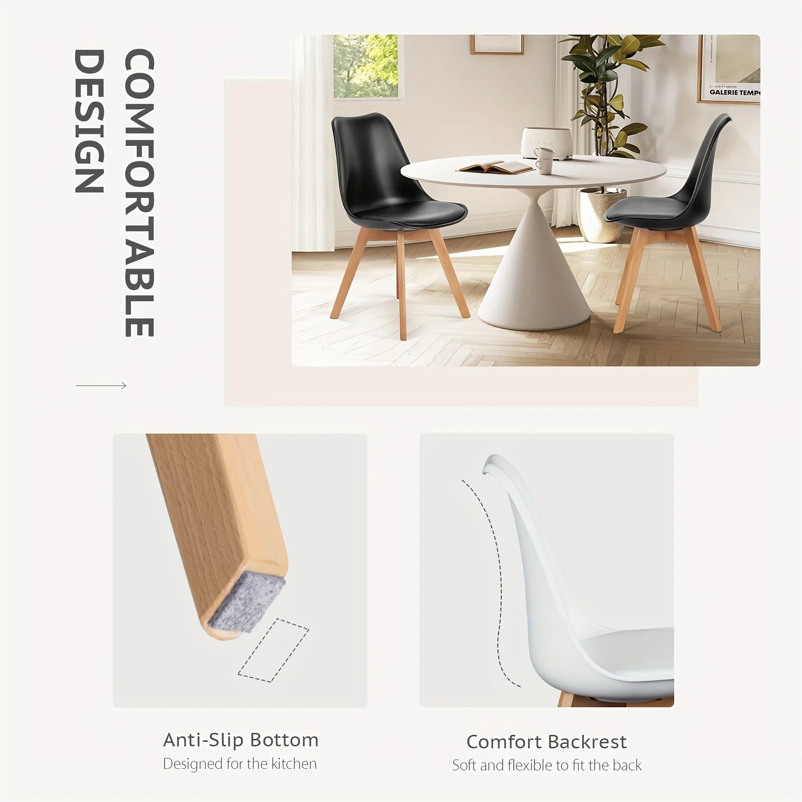Silla de Comedor Moderna Silla de Hogar Silla Minimalista Nórdica Silla con Respaldo Silla de Mesa de Comedor Silla Decorativa para Sala de Estar