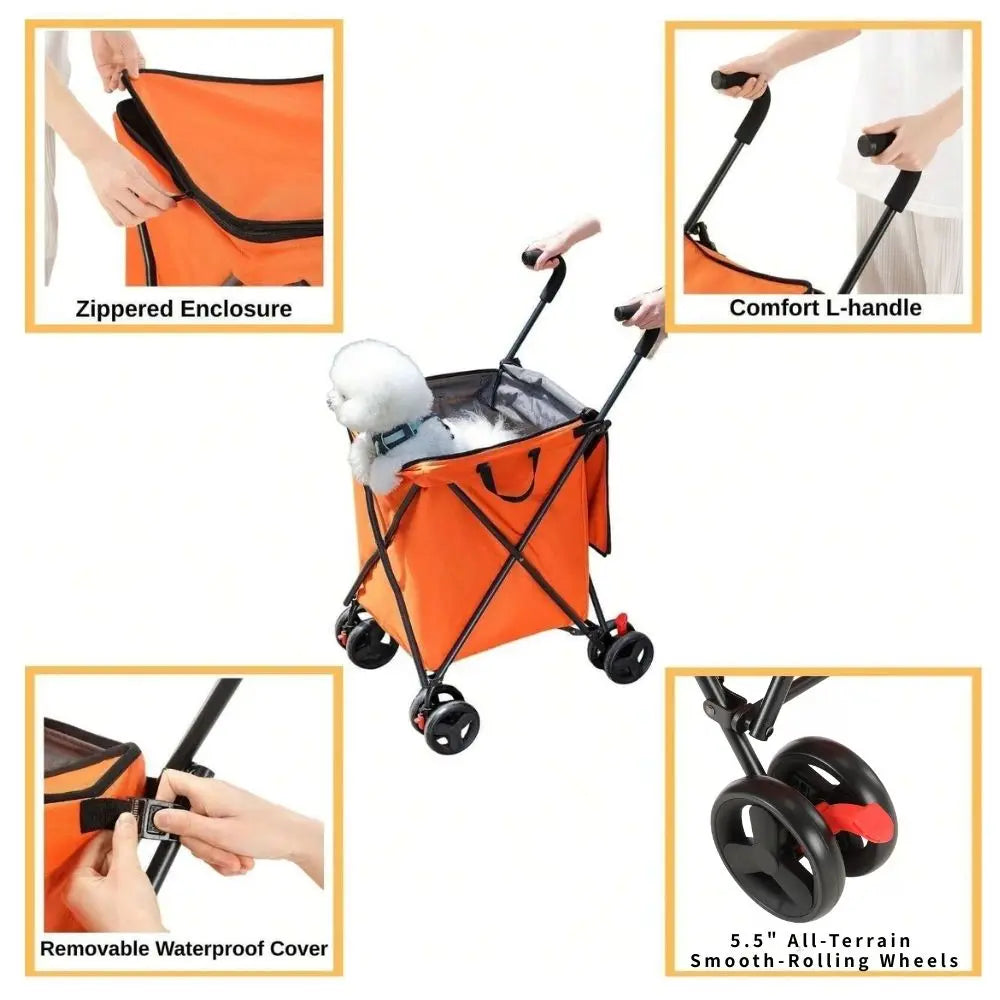 Carrito de compras plegable, 100L de capacidad, 80kg de carga, bolsa desmontable y lavable, carrito de supermercado compacto para uso urbano