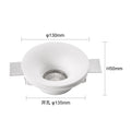 Lámpara de techo empotrable de yeso Downlight GU10 LED antideslumbrante, foco empotrado sin bordes para sala de estar, dormitorio, pasillo, iluminación del hogar