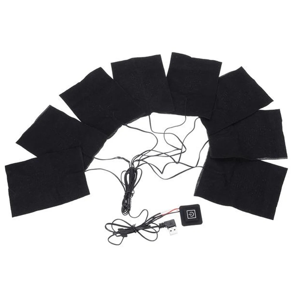 Almohadillas térmicas de 3 niveles para pantalones de invierno, almohadillas térmicas USB para ropa térmica DIY para camping de invierno al aire libre, senderismo, esquí, ciclismo
