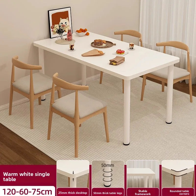 Mesa de comedor Hogar apartamento pequeño Puesto portátil exterior Mesa cuadrada para comer