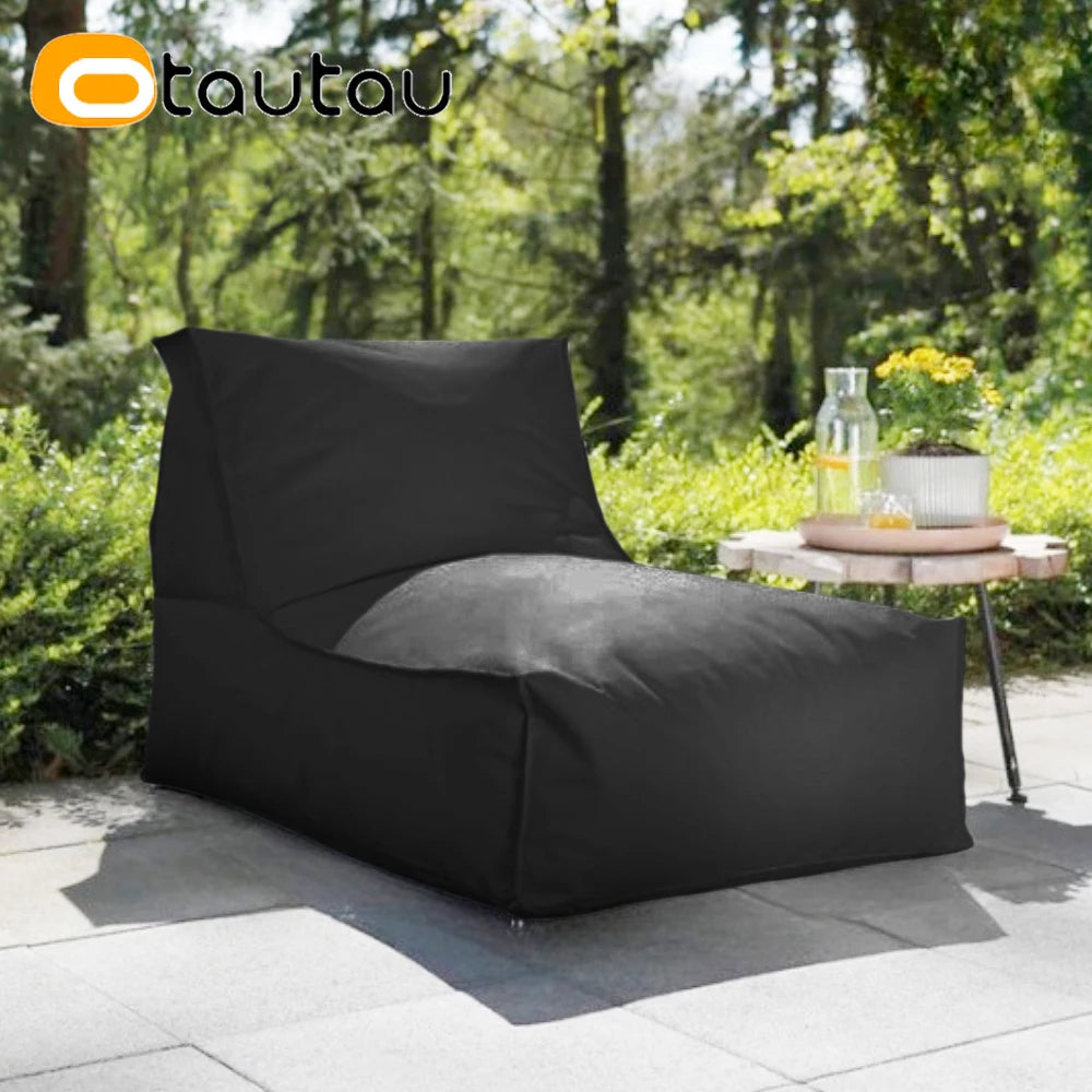 OTAUTAU Funda para puf de exterior Oxford para piscina, flotador, tumbona, club de playa, puf SF505 [¡Sin relleno! ¡Necesitas rellenarlo tú mismo!]