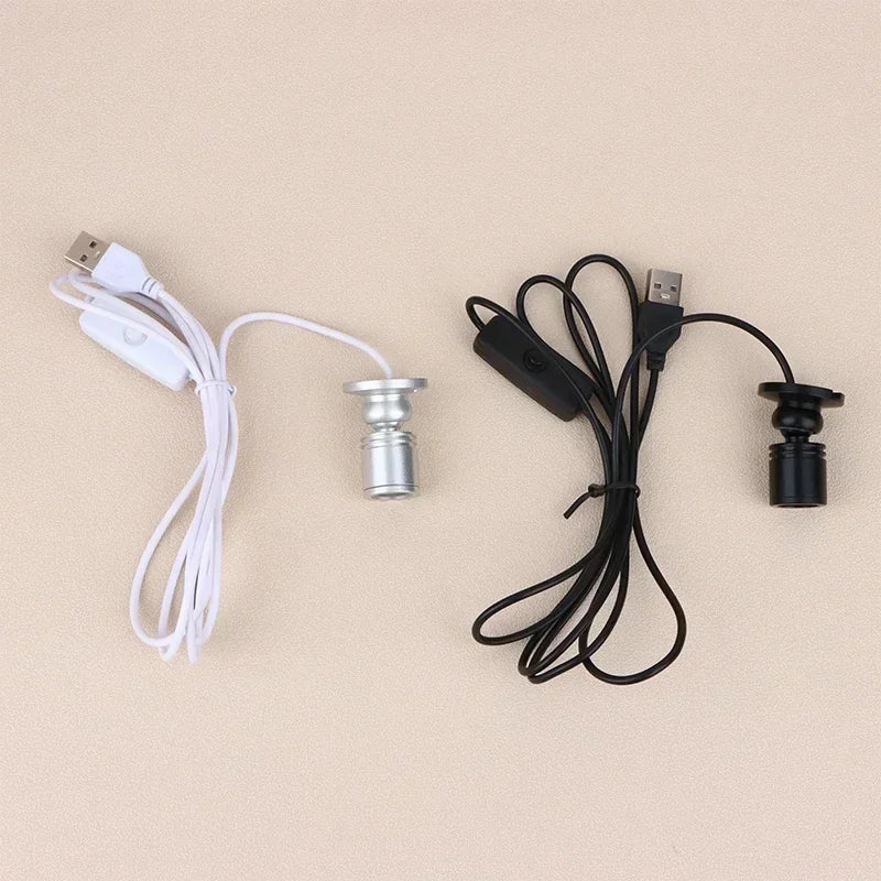 Foco LED USB 5V 1W 3W Montado en Superficie Gabinete Vitrina Mostrador Lámpara Joyería Ángulo Giratorio Techo Mini Foco Empotrable
