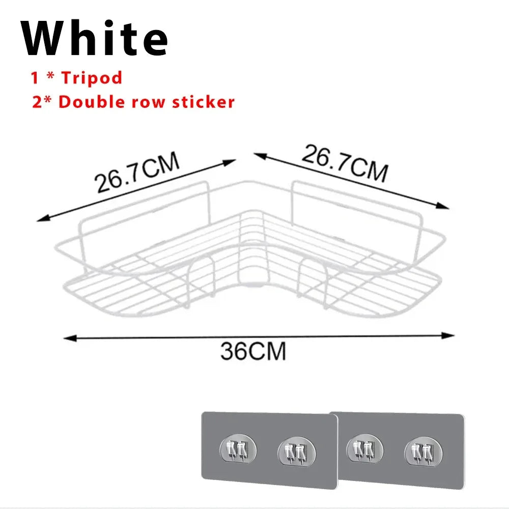 Estante de almacenamiento para inodoro, estantería de baño, esquinera sin taladro, soporte de estante para ducha, soporte de pared para accesorios de baño, organizador de champú