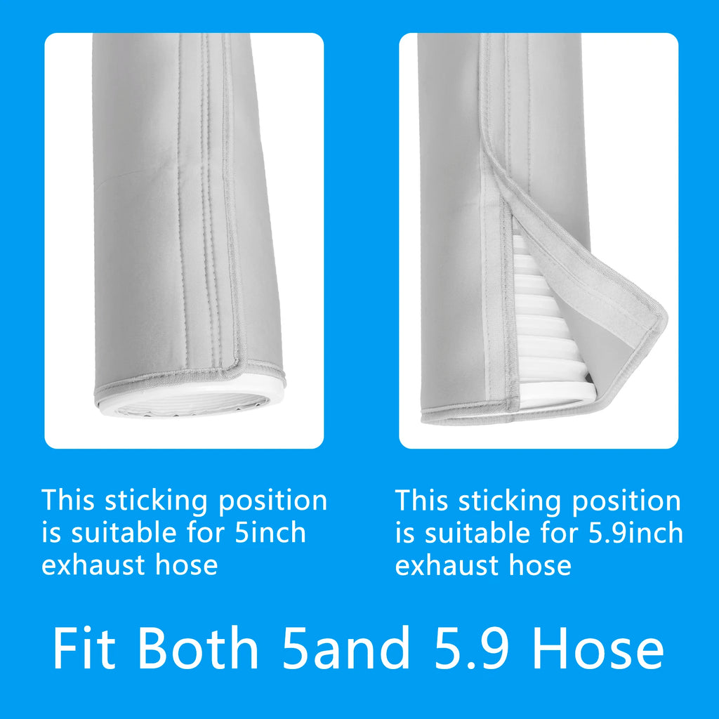 Air Conditioner Hose Protection Cover Insulated AC Hose Duct Vent Cover Easy Installation for Most 5inch to 5.9inch Exhaust Hose