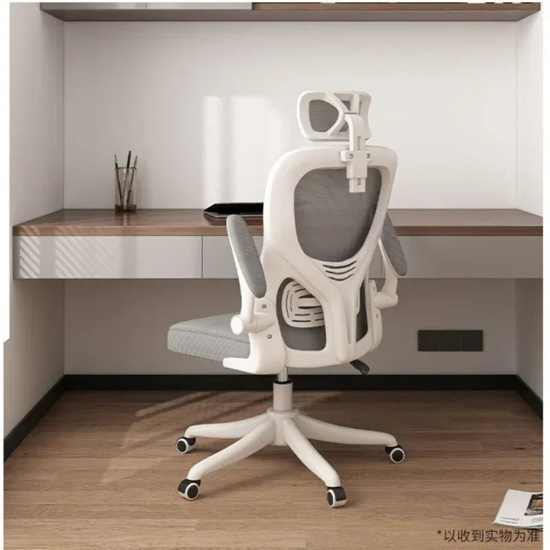 Silla de ordenador con respaldo cómoda para estar sentado mucho tiempo, silla de oficina con respaldo para el hogar, silla ergonómica giratoria para dormitorio