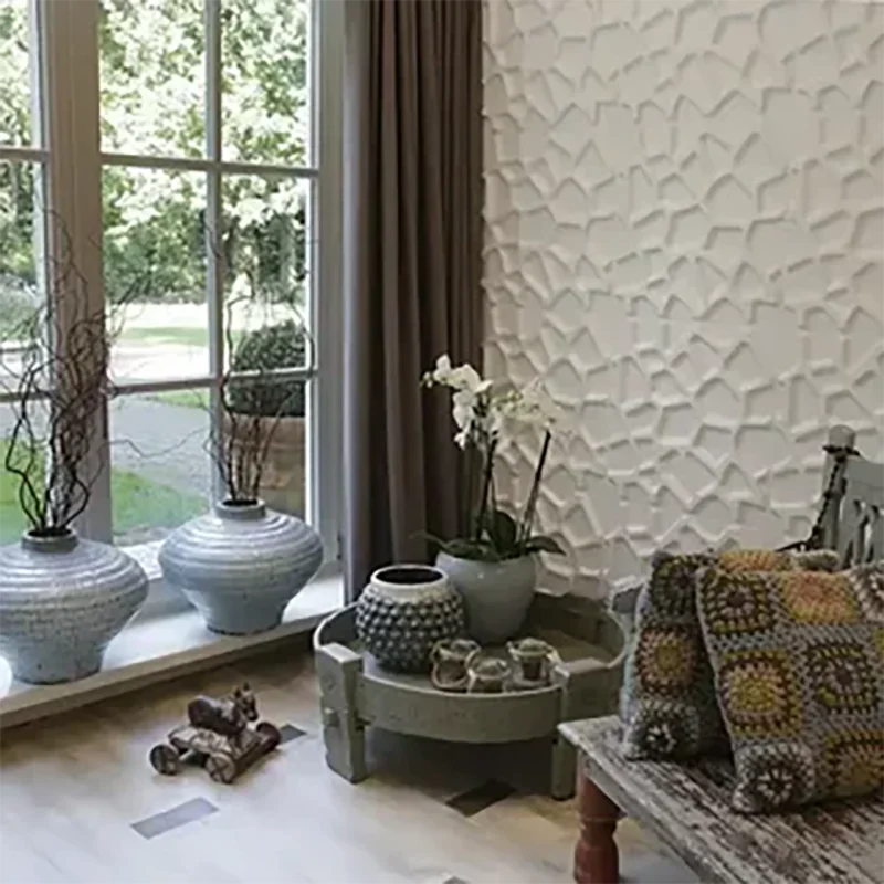 5-20 unidades 35*35cm Techo 3D Decoración Hogar Dormitorio Fondo Papel Tapiz Adhesivo Impermeable Pegatinas de Pared Anticolisión