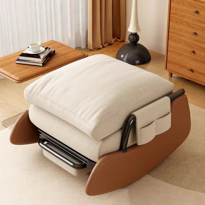 Silla reclinable, silla perezosa plegable para la hora del almuerzo, adultos pueden sentarse, silla reclinable para la siesta en la oficina, mecedora para balcón y hogar