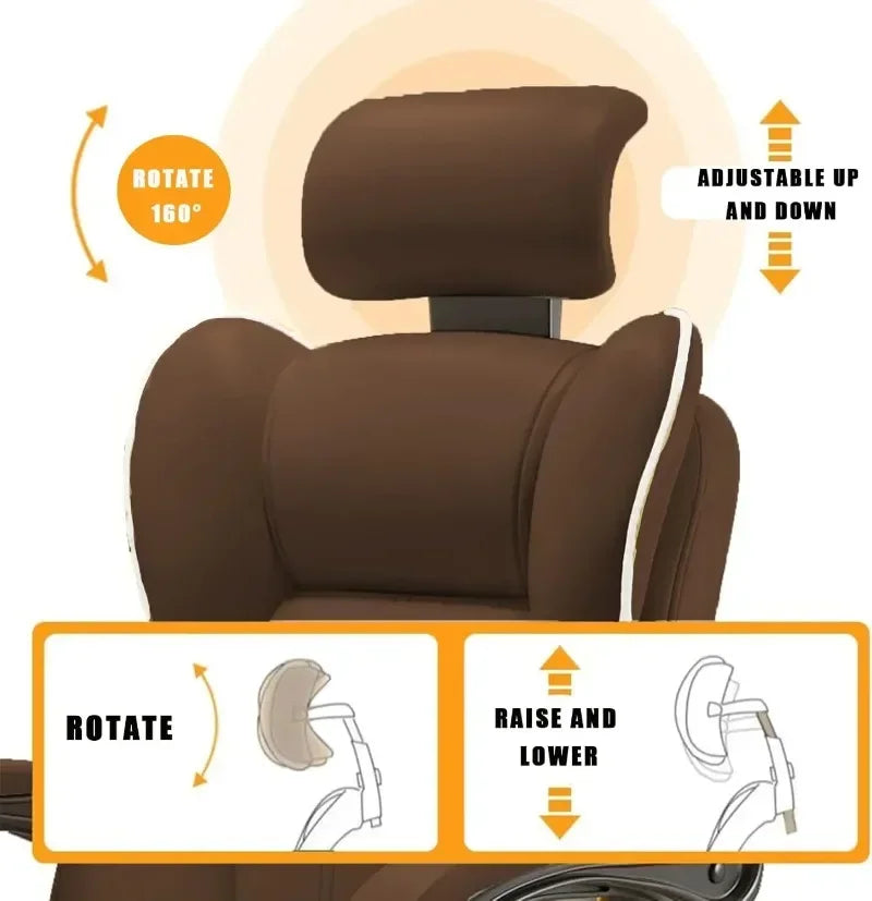 Silla ergonómica de piel sintética para ordenador, silla ejecutiva para juegos, silla de oficina ajustable con respaldo alto, muebles de oficina