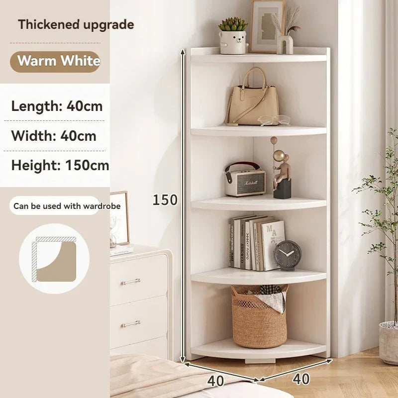 Mueble esquinero de almacenamiento para el hogar, recibidor sencillo, perchero, vitrina esquinera de pared, estantería de pie, mesita de noche