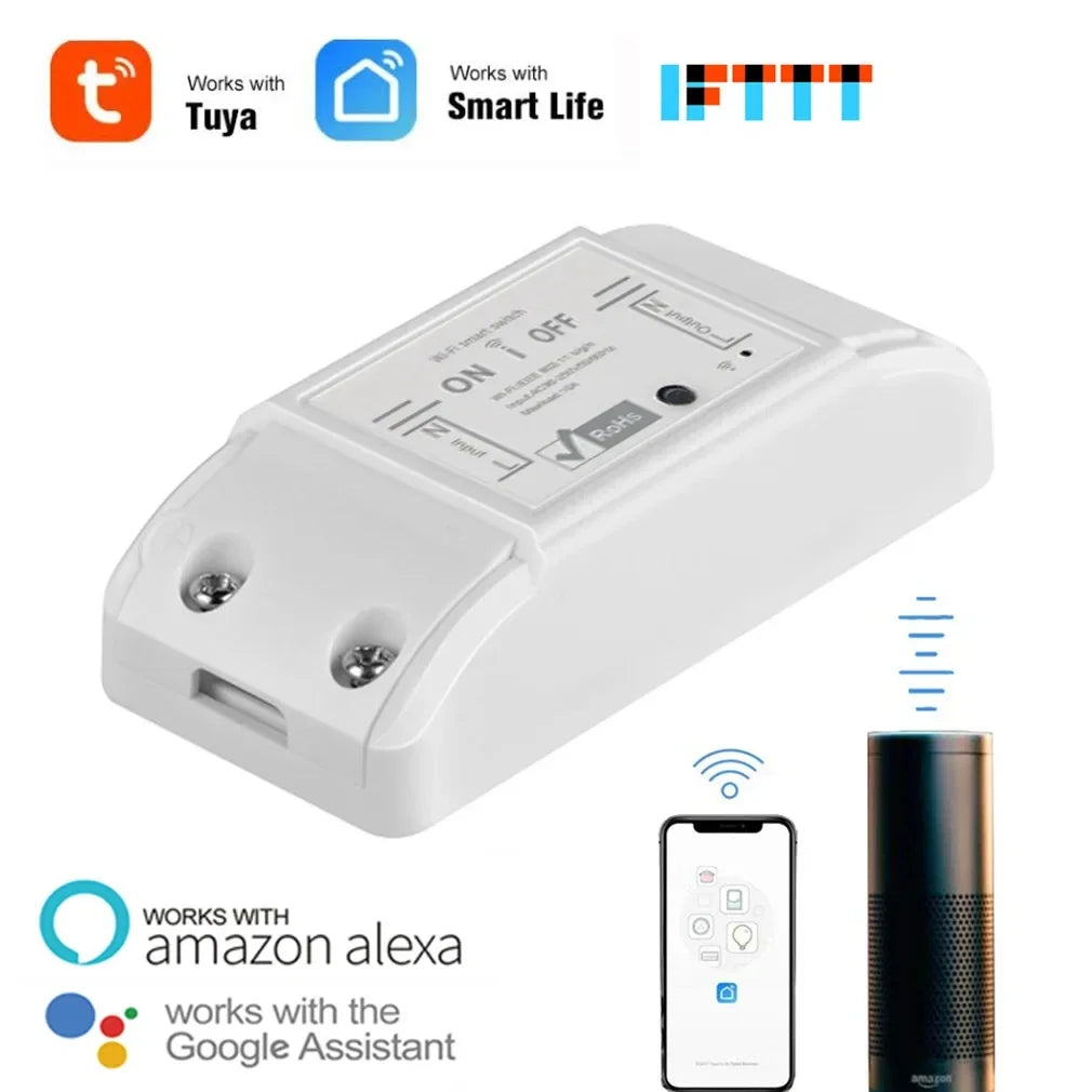 1 unidad WiFi DIY Interruptor Inteligente Inalámbrico Control Remoto Funciona con Alexa Google Home