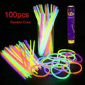 100 Pulseras de neón luminosas para Navidad, Halloween, Año Nuevo, juguetes para niños, pulseras luminosas para fiestas de baile, pulseras fluorescentes para conciertos