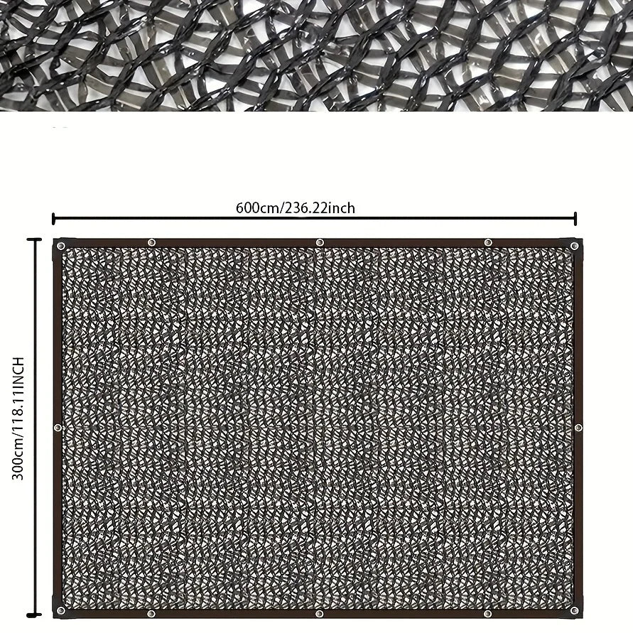 Malla Sombra Negra Malla Cubierta Borde Reforzado Con Ojales, Red Solar Para Pérgola, Invernadero De Plantas, Jardines, Patio, Toldo