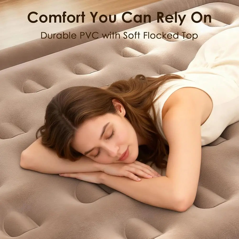 Cama Hinchable Twin XL Extralarga con Bomba, Colchón de Aire Portátil para Acampada, Fiestas de Pijamas y Mudanzas