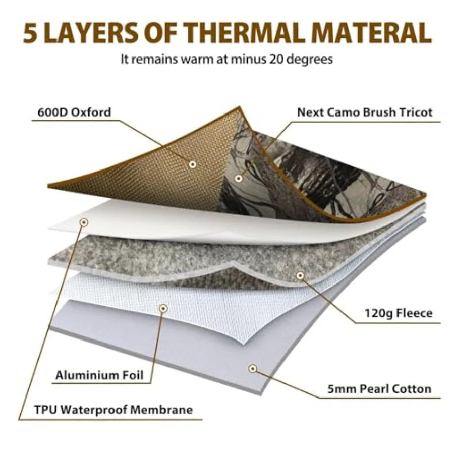 Cubiertas aislantes para botas de 600D duraderas, aislantes para clima frío con cuero de PU resistente al agua, cubiertas antideslizantes para botas para caza, pesca