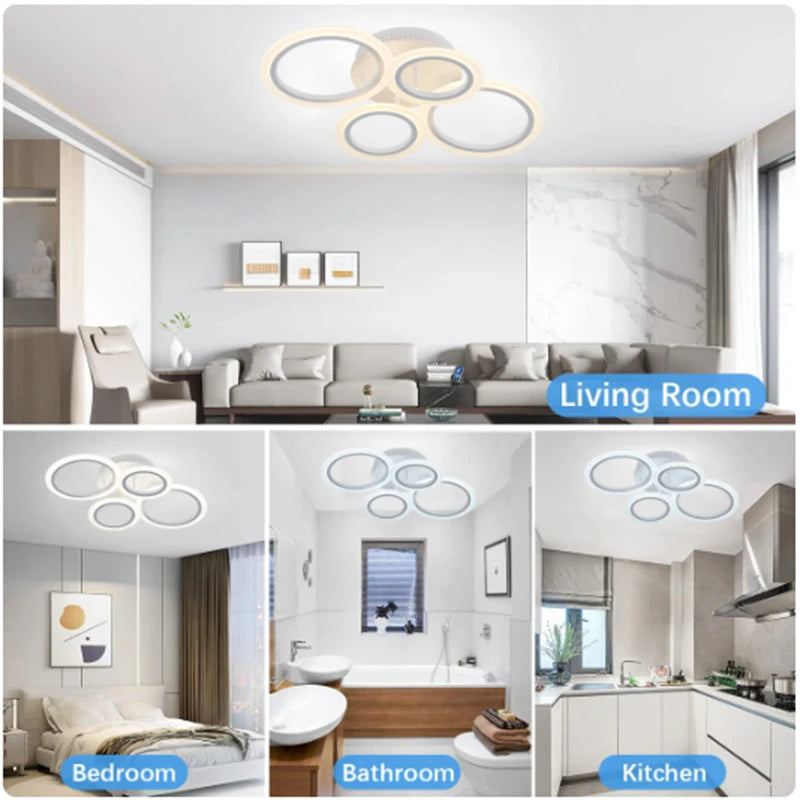 Modern LED chandelier with remote control home lighting ring ceiling light living room bedroom lighting kitchen  Lamps for room