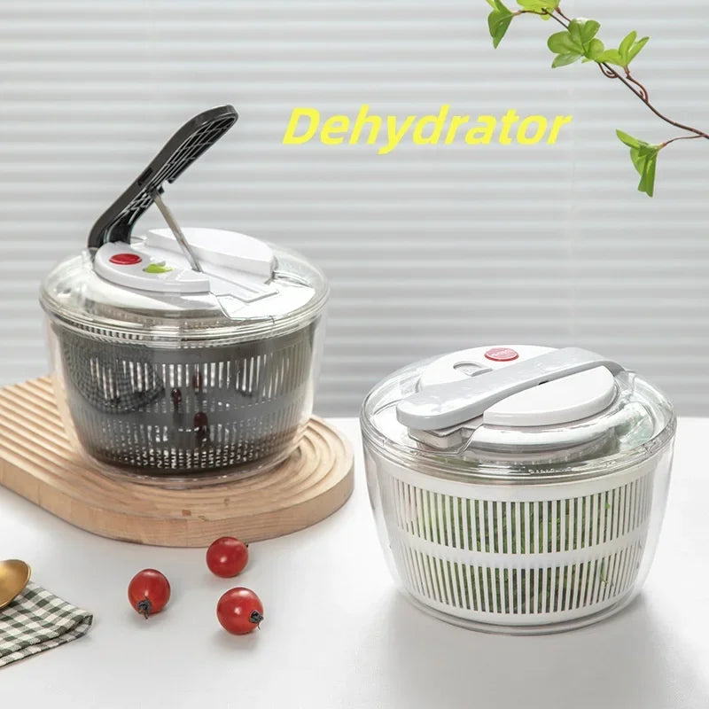 3 litros Multifuncional Ensaladera Centrífuga para Verduras y Hortalizas, Secador de Verduras, Lavador de Verduras, Mezclador