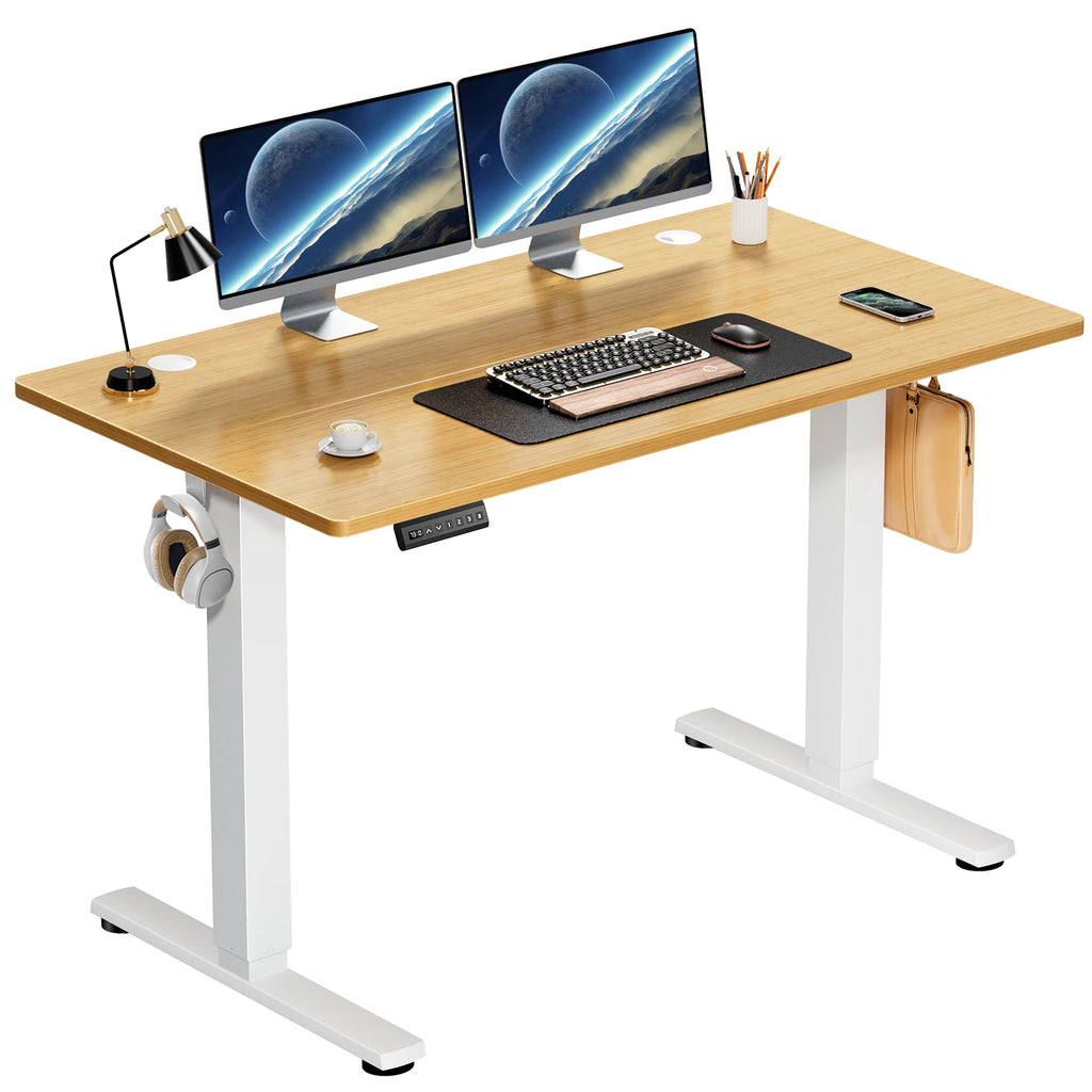 JHK Escritorio Eléctrico de Altura Ajustable 40x24 Pulgadas Escritorio de Pie para Computadora Estación de Trabajo Ergonómica para Sentarse y Ponerse de Pie