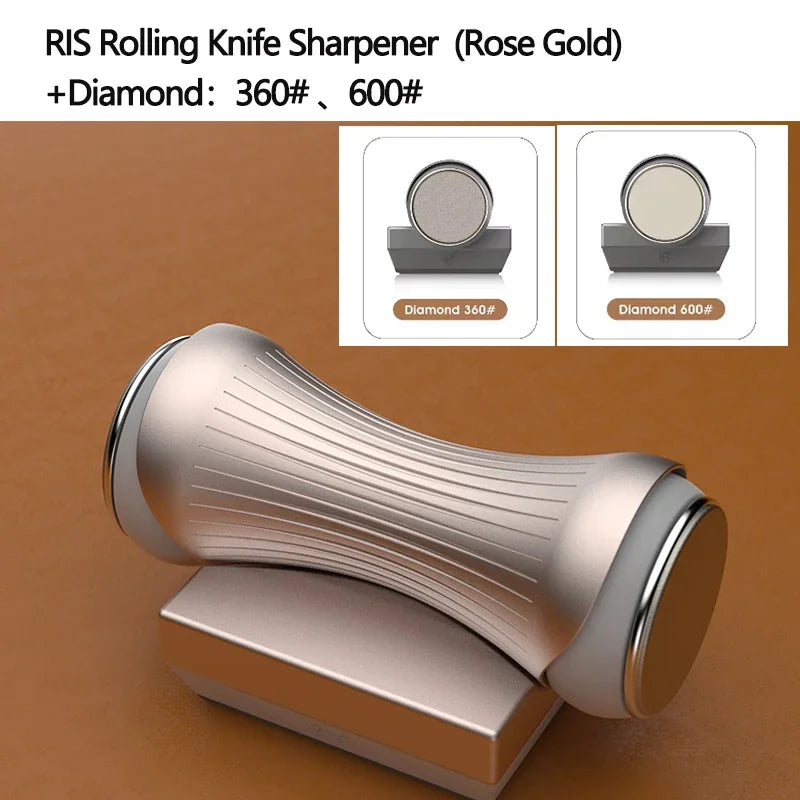 Aluminum Alloy Premium Knife Sharpener Roller–Magnetic Multi Sharpening Stone for Effortless Precision Edges|Durable&Ultra-Fast