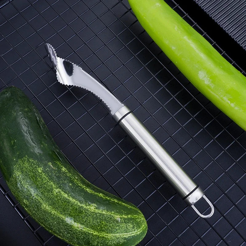 Descorazonador de Acero Inoxidable Descorazonador de Chiles Removedor de Semillas de Calabaza Amarga Cuchillo para Sacar el Corazón Cortador de Pimientos Verdes Herramienta para Sacar Semillas Cocina