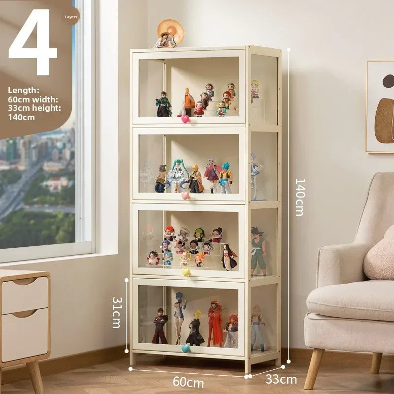 Figura Lego Vitrina Estante Hogar Crema Viento A prueba de polvo Acrílico Transparente Modelo Juguete Caja Ciega Vitrina