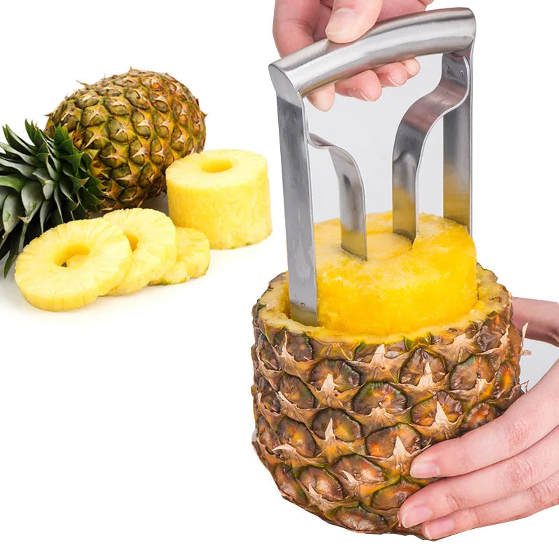 Pelador y Cortador de Piña de Acero Inoxidable, Extractor de Pulpa de Ananás, Máquina Descorazonadora y Removedora, Cuchillo Rebanador de Cocina para el Hogar, Herramientas para Frutas