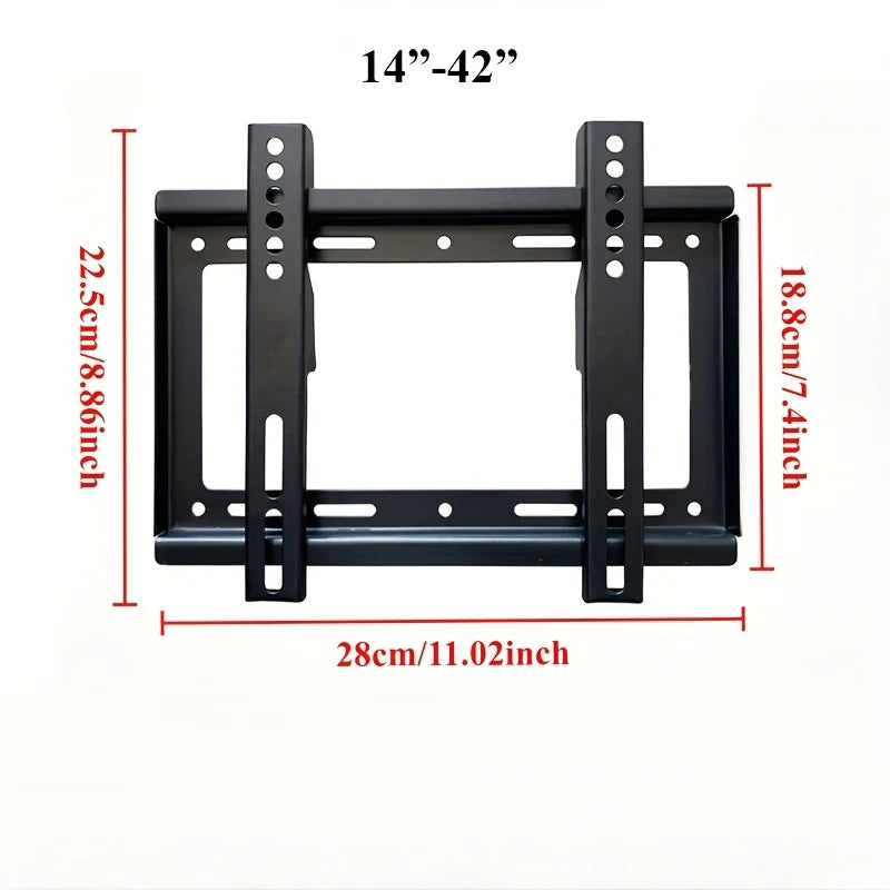 Soporte de pared para TV de 14 a 42 pulgadas, soporte universal para TV, soporte para monitor, soporte de pared plano ajustable de bajo perfil para monitor LCD LED