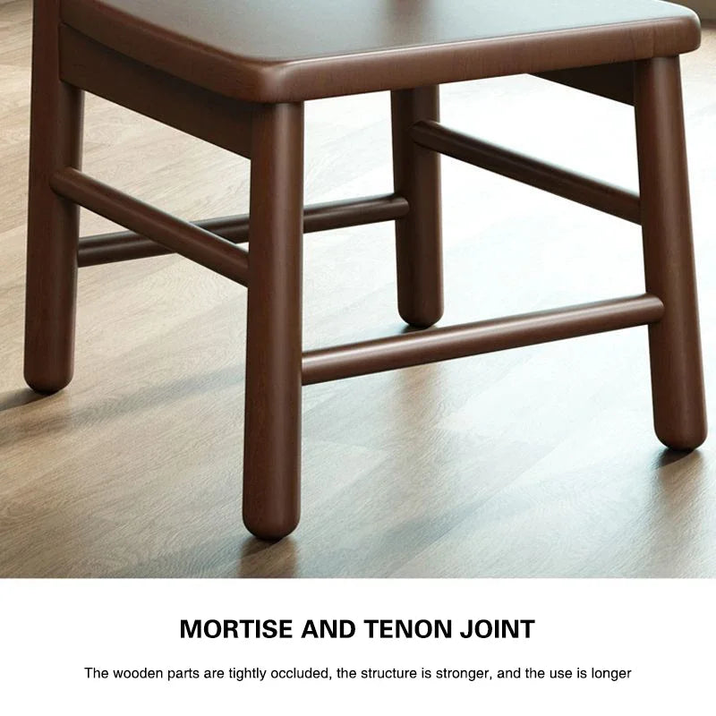 Silla con respaldo de madera maciza, taburete bajo pequeño para sala de estar, silla de comedor antideslizante, taburete para cambiarse los zapatos en el dormitorio infantil